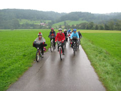 Radeln bei Regen